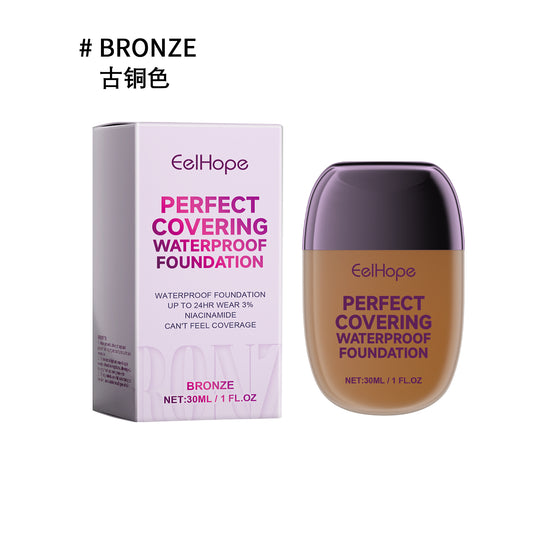 Concealer Liquid Foundation, Brightening Non-Stick Powder Refreshing Moisturizing Lightweight Moisturizing Liquid Foundation