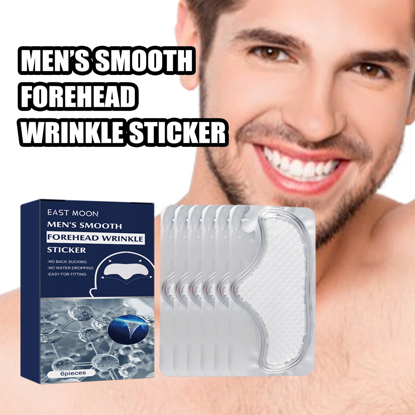 East Moon Anti-Wrinkle Forehead Patch For Men, Firming Forehead And Reducing Fine Lines And Wrinkles